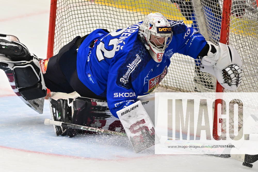 Czech Hockey Games, part of Euro Hockey tour series match Czech Republic vs. Switzerland in Ceske Budejovice, May 3, 2026. Czech Goalie Josef Korenar in action. (CTKxPhoto VaclavxPancer) CTKPhotoP2026050304334 CTKPhotoP2026050304334