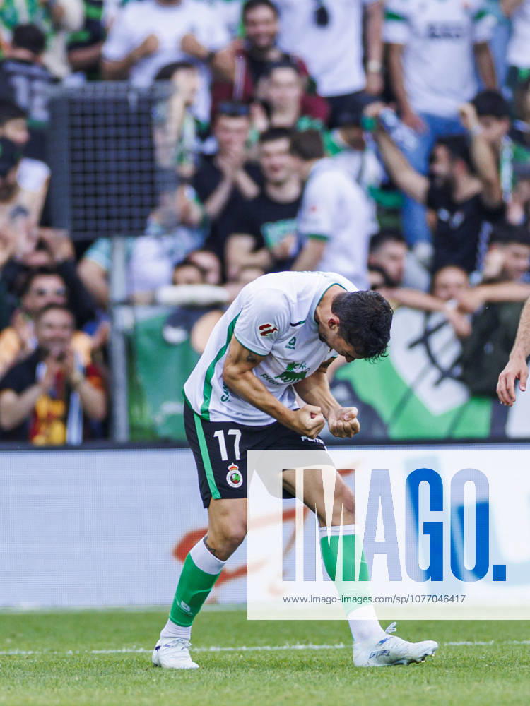 Real Racing Club de Santander vs SD Huesca - LaLiga Hypermotion - 03 05 2026 Jaime Mata of Real Racing Club de Santander celebrates his goal during the LaLiga Hypermotion match between Real Racing Club de Santander and SD Huesca at Estadio El Sardinero on May 03, 2026 in Santander, Spain. Santander Spain