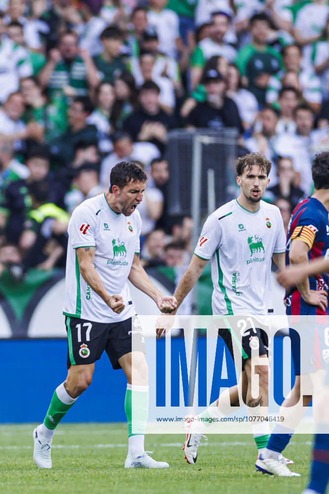 Real Racing Club de Santander vs SD Huesca - LaLiga Hypermotion - 03 05 2026 Jaime Mata of Real Racing Club de Santander celebrates his goal during the LaLiga Hypermotion match between Real Racing Club de Santander and SD Huesca at Estadio El Sardinero on May 03, 2026 in Santander, Spain. Santander Spain
