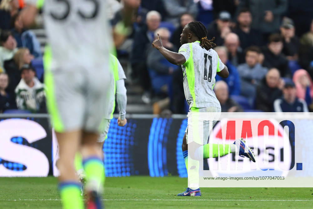 Jeremy Doku of Manchester City celebrates scoring their sides first goal Everton v Manchester City, Premier League, Football, Hill Dickinson Stadium, Liverpool , UK - 04 May 2026Liverpool Hill Dickinson Stadium United Kingdom