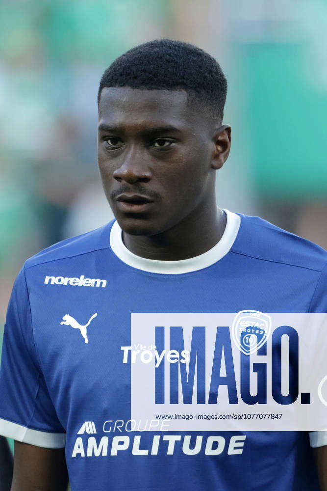 SANKHOUN DIAWARA, Troyes, Ligue 2, 2025-26, Saint Etienne vs Troyes 0-3, 25-04-2026, Primo piano, Head shot, Close up LIGUE 2 2025-26 ST ETIENNE-TROYES 0-3