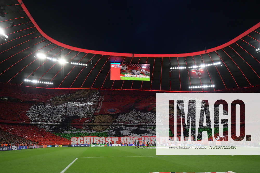 Football UEFA Champions League 1 2 Final, FC Bayern Muenchen Paris St Germain v l Bayern Muenchen Munich, Fans, Atmosphere, Scarves, Emotions, Spectators, Visitors, Ultras, Schickeria Choreography, Choreography, Tifo, Fan Choreo, Curve Choreo Muenchen