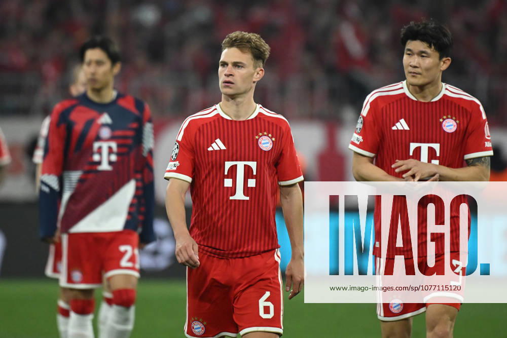 Football UEFA Champions League 1 2 Final, FC Bayern Muenchen Paris St Germain v l Joshua Kimmich FC Bayern Muenchen Min jae Kim FC Bayern Muenchen Disappointed, sad, frustrated, helpless, Muenchen