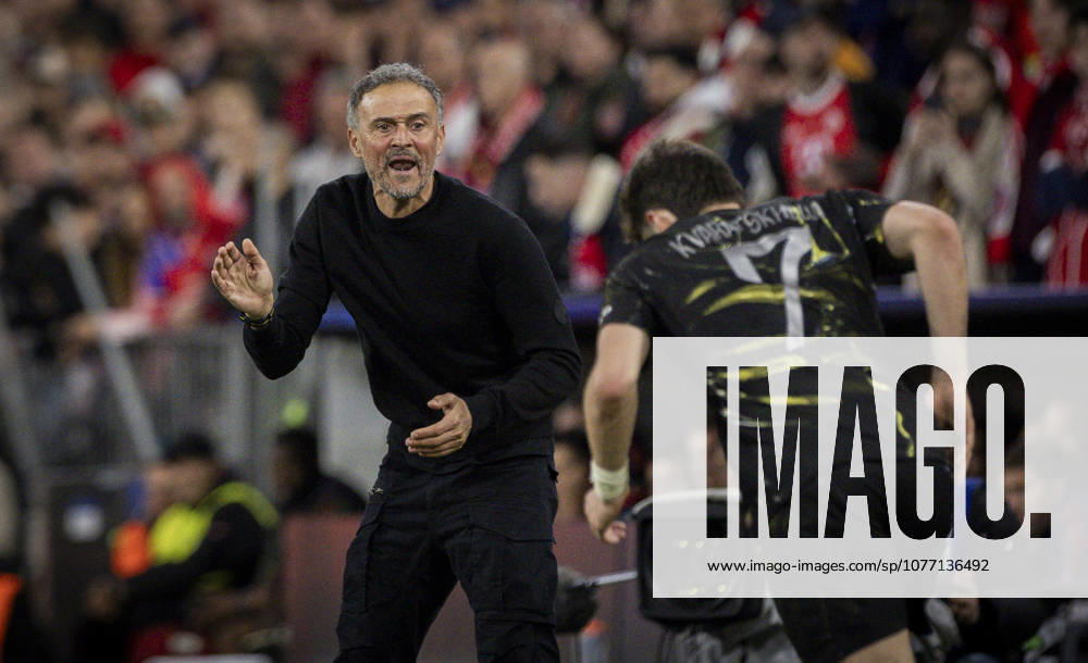 Munich, Germany 06th May 2026 Coach Luis Enrique PSG Khvicha Kvaratskhelia Paris FC Bayern Munich Paris Saint Germain 06 05 2026