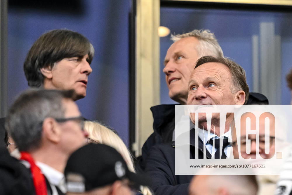 Joachim Löw, Christian Streich and Hans Joachim Watzke Looks on during the UEFA Europa League 2025 26 Semi Final Second Leg match between Sport Club Freiburg and SC Braga at Stadion am Wolfswinkel on May 7, 2026 in Freiburg im Breisgau, Germany Photo by Harry Langer DeFodi Images