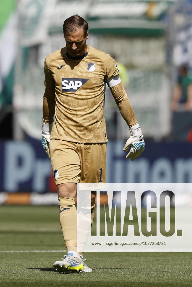 F l n r Goalkeeper Oliver Baumann TSG Hoffenheim , in the Bundesliga match between TSG 1899 Hoffenheim SV Werder Bremen at the PreZero Arena, Sinsheim, Germany, on May 9, 2026 in action during the Bundesliga match between TSG 1899 Hoffenheim and SV Werder Bremen at the PreZero Arena, Sinsheim, Germany, on May 9, 2026 DFB DFL REGULATIONS PROHIBIT ANY USE OF PHOTOGRAPHS AS IMAGE SEQUENCES AND OR QUASI VIDEO,