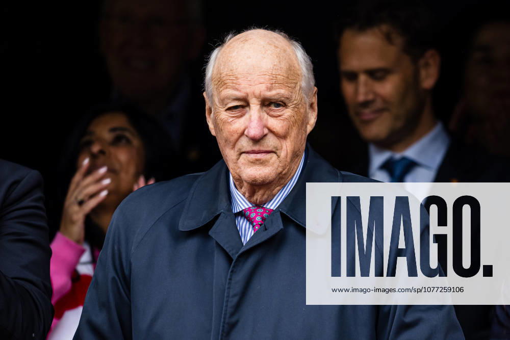 H M King Harald V of Norway ahead of the Norwegian football cup final between Bodo Glimt and Brann on May 9, 2026 in Oslo Photo Marius Simensen BILDBYRAN COP 238 VG0923 bbeng bodo brann cup cupfinale cupfinalen football fotball glimt nm norgesmesterskapet skb
