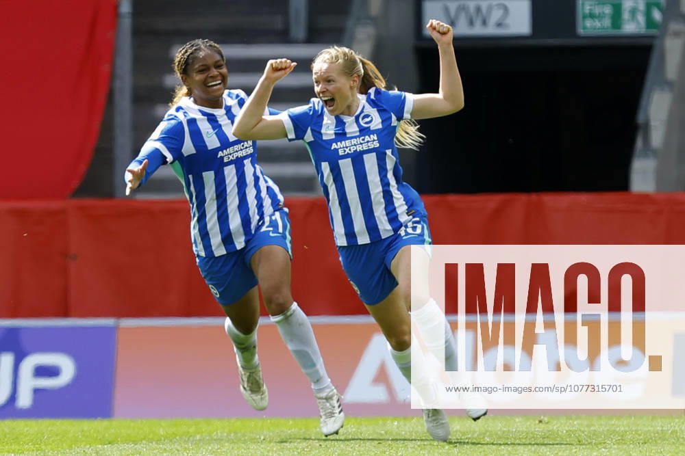 Liverpool Women v Brighton & Hove Albion Women, St Helens, UK - 10 May 2026 Goal celebrations for Nadine Noordam of Brighton and Hove Albion during the Womens FA Cup Semi Final match between Liverpool Women and Brighton & Hove Albion Women at The Brewdog Stadium on 10 May 2026 in St Helens, England (Photo by Steve Taylor PPAUK) St Helens The Brewdog Stadium Merseyside England