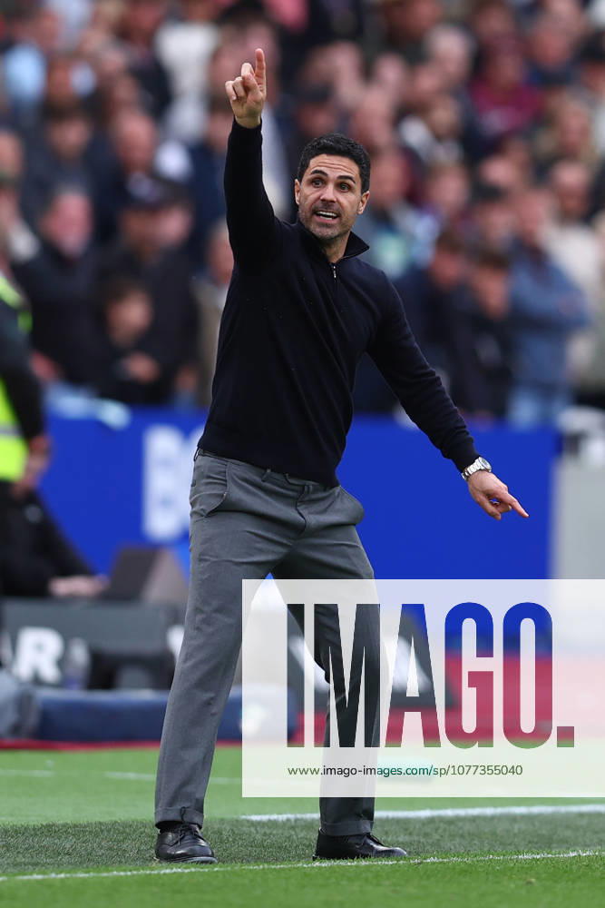 London, England, 10th May 2026. Mikel Arteta, Manager of Arsenal during the West Ham United vs Arsenal Premier League match at the London Stadium, London. Picture credit should read: Paul Terry Sportimage . SPI_116_PT_West_Ham_Arsenal SPI-4793-0116