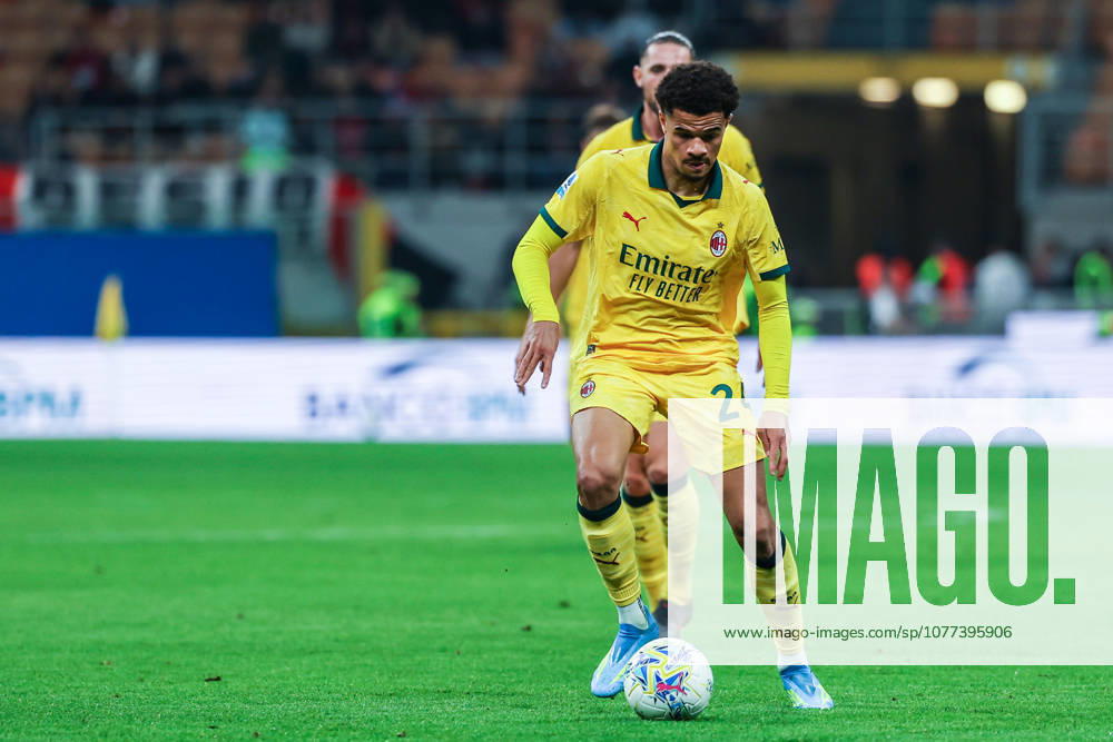 AC Milan vs Atalanta BC, Serie A football, Milano, Italy Zachary Athekame of AC Milan seen in action during Serie A 2025 26 football match between AC Milan and Atalanta BC at San Siro Stadium in Milan, Italy Italy, Milan, Milan, San Siro Stadium