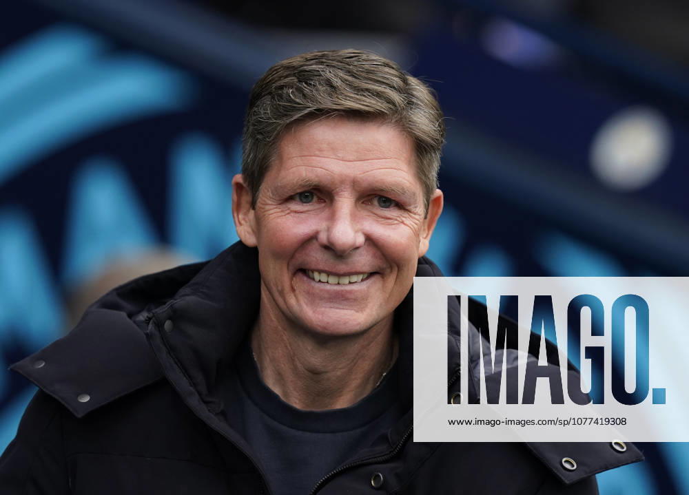Manchester, England, 13th May 2026. Oliver Glasner manager of Crystal Palace during the Manchester City vs Crystal Palace Premier League match at the Etihad Stadium, Manchester. Picture credit should read: Andrew Yates Sportimage . SPI_011_AY_Man_City_Palace SPI-4799-0011