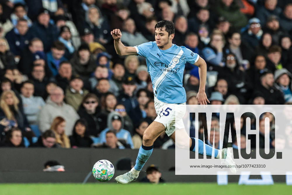Premier League: Manchester City v Crystal Palace Abdukodir Khusanov of Manchester City breaks with the ball during the Premier League match Manchester City vs Crystal Palace at Etihad Stadium, Manchester, United Kingdom on 13 May 2026 (Photo by Mark Cosgrove News Images) Manchester Etihad Stadium Greater Manchester United, ManU Kingdom