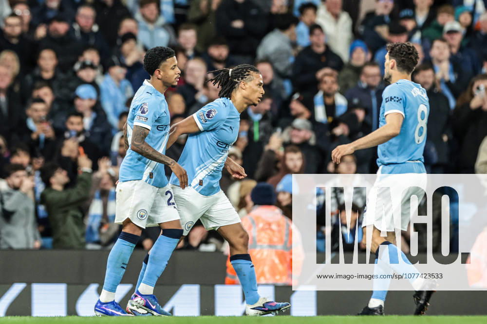 Premier League: Manchester City v Crystal Palace Savino of Manchester City celebrates his goal to make it 3-0 during the Premier League match Manchester City vs Crystal Palace at Etihad Stadium, Manchester, United Kingdom on 13 May 2026 (Photo by Mark Cosgrove News Images) Manchester Etihad Stadium Greater Manchester United, ManU Kingdom