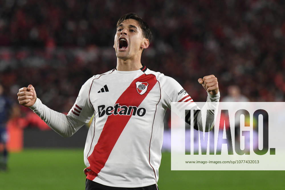 River Plate v Gimnasia y Esgrima La Plata - Torneo Apertura 2026 Lucas Martinez Quarta of River Plate celebrates his goal during the match between River Plate and Gimnasia y Esgrima La Plata at Estadio Mas Monumental in Buenos Aires, Argentina, on May 13, 2023. Buenos Aires Buenos Aires Argentina