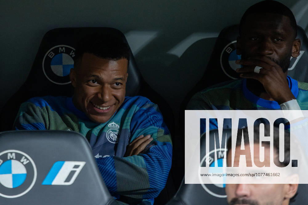 Kylian Mbappà of Real Madrid seen on the bench Substitutes during the EA SPORTS La Liga 2025-2026 match between Real Madrid and Real Oviedo, played at the Santiago Bernabà u Stadium. Final score: Real Madrid 2 - Real Oviedo 0 Madrid Spain - ZUMAs197 20260514_aaa_s197_469