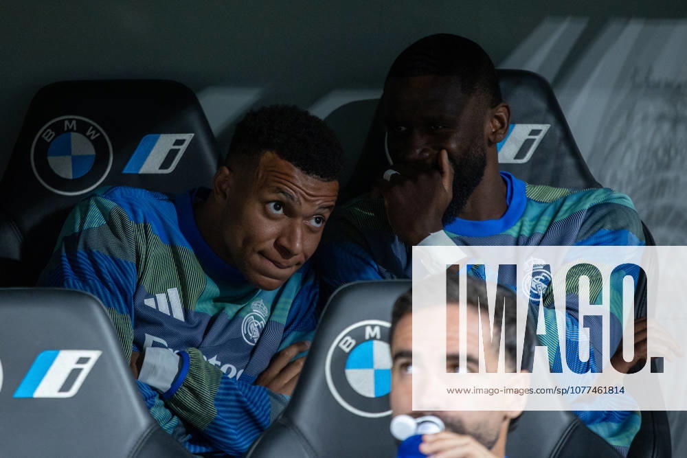 Kylian Mbappà of Real Madrid seen on the bench Substitutes during the EA SPORTS La Liga 2025-2026 match between Real Madrid and Real Oviedo, played at the Santiago Bernabà u Stadium. Final score: Real Madrid 2 - Real Oviedo 0 Madrid Spain - ZUMAs197 20260514_aaa_s197_489