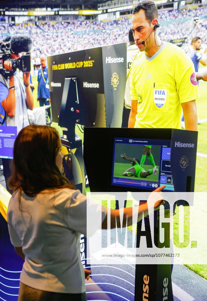 VANCOUVER, May 14, 2026 -- A media representative interacts with a video assistant referee VAR display during the media preview of the Soccer & Technology from the FIFA Museum exhibition at Science World in Vancouver, British Columbia, Canada, on May 13, 2026. Presented by the FIFA Museum, the exhibition makes its North American debut ahead of the 2026 FIFA World Cup, WM, Weltmeisterschaft, Fussball here in Vancouver, showcasing the role of technology and innovation in modern soccer. The exhibition opens to the public on May 15, 2026, and runs until Sept. 7, 2026. Photo by Xinhua SPCANADA-VANCOUVER-FIFA WORLD CUP 2026-SOCCER AND TECHNOLOGY EXHIBITION LiangxSen (SP)CANADA-VANCOUVER-FIFA WORLD CUP 2026-SOCCER AND TECHNOLOGY EXHIBITION IMAGO LiangxSen imago images 0856536899