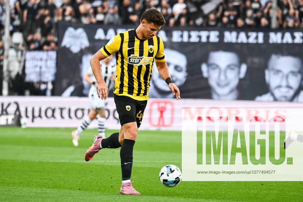 AEK s Filipe Relvas in action during a Greek Superleague playoffs game between PAOK FC and AEK FC. Thessaloniki Greece - ZUMAp191 20260513_zap_p191_010