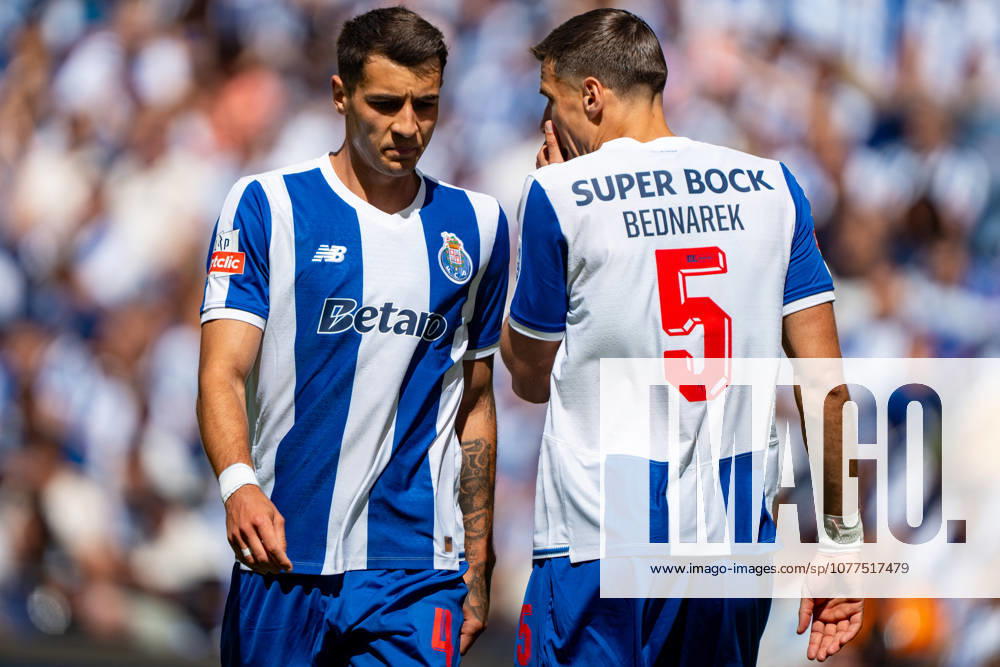 Jakub Kiwior and Jan Bednarek seen during Liga Portugal game between teams of FC Porto and CD Santa Clara at Estadio do Dragao (Kazimierz Koper Ball Raw Images) Porto Estadio do Dragao Portugal