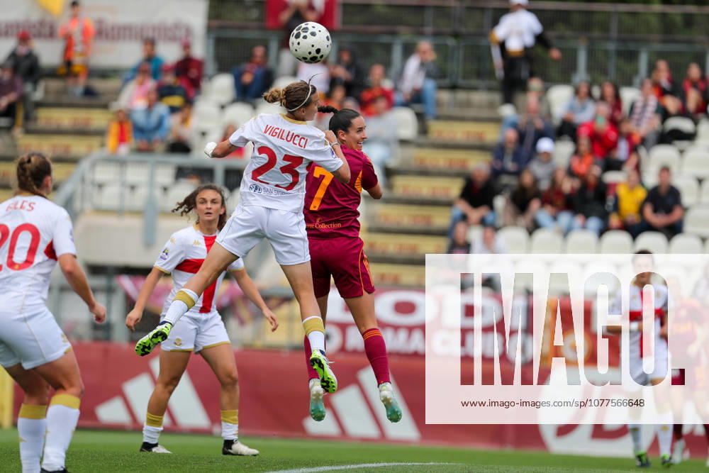 IPA84786085 - Valery Vigilucci (Genoa Women) vs Evelyne Viens (Roma Women) during AS Roma vs Genoa CFC, Italian football Serie A Women match in Rome, Italy, May 16 2026
