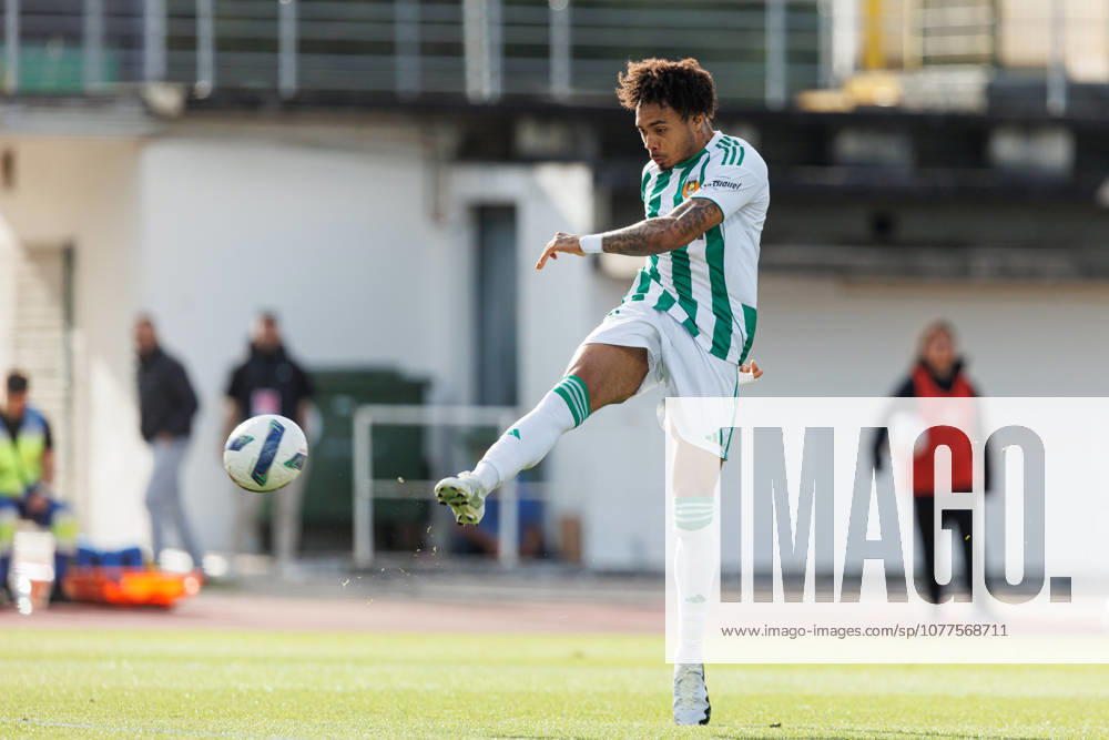 Jalen Blesa seen during Liga Portugal Betclic game between teams of Casa Pia AC and Rio Ave FC at Estadio municipal Rio Maior (Luis Loureiro Ball Raw Images PT) Rio Maior Estadio Municipal Rio Maior Portugal