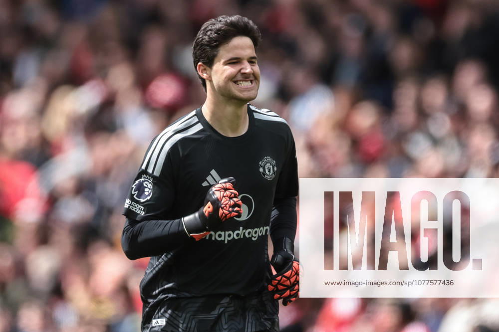 Manchester United, ManU v Nottingham Forest - Premier League Manchester United goalkeeper Senne Lammens celebrates a goal during the Premier League match between Manchester United and Nottingham Forest at Old Trafford, Manchester, United Kingdom, on May 17, 2026. Manchester Greater Manchester United Kingdom