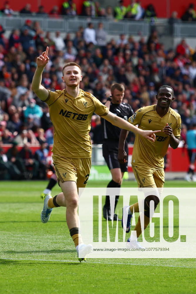Premier League: Brentford v Crystal Palace LONDON, UK - 17th May 2026: Adam Wharton of Crystal Palace celebrates scoring his side s second goal during the Premier League match between Brentford FC and Crystal Palace FC at Gtech Community Stadium London Gtech Community Stadium England United Kingdom