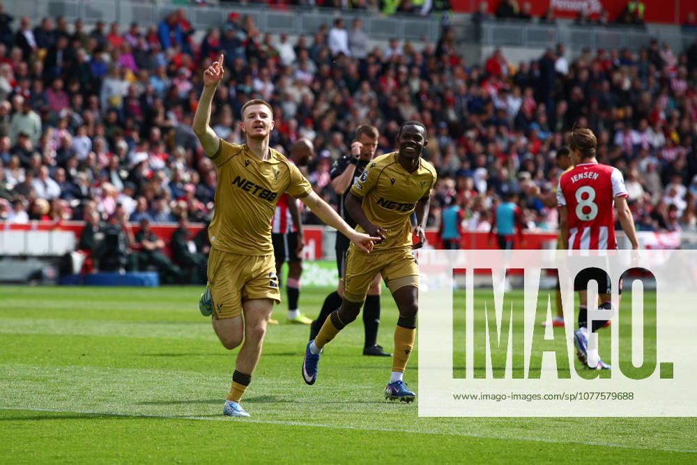 Premier League: Brentford v Crystal Palace LONDON, UK - 17th May 2026: Adam Wharton of Crystal Palace celebrates scoring his side s second goal during the Premier League match between Brentford FC and Crystal Palace FC at Gtech Community Stadium London Gtech Community Stadium England United Kingdom