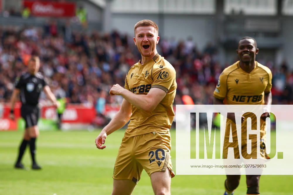 Premier League: Brentford v Crystal Palace LONDON, UK - 17th May 2026: Adam Wharton of Crystal Palace celebrates scoring his side s second goal during the Premier League match between Brentford FC and Crystal Palace FC at Gtech Community Stadium London Gtech Community Stadium England United Kingdom