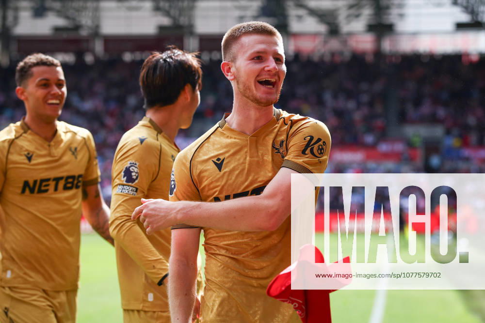 Premier League: Brentford v Crystal Palace LONDON, UK - 17th May 2026: Adam Wharton of Crystal Palace celebrates with team mates after scoring his side s second goal during the Premier League match between Brentford FC and Crystal Palace FC at Gtech Community Stadium London Gtech Community Stadium England United Kingdom