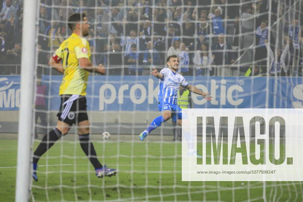 Craiova, Romania, Superliga Season 2025-2026, Play-Off, Stage 9, Universitatea Craiova vs FC Universitatea Cluj, Ion Oblemenco stadium, Craiova, Romania 5 Anzor Mekvabishvili scors his side fourth goal