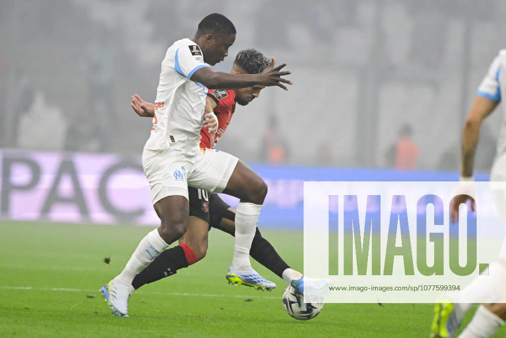 Tochukwu Nnadi (OM) - Ligue 1 McDonalds match between Olympique de Marseille and Stade Rennais FC on May 17, 2026 at the Orange Velodrome Stadium in Marseille.