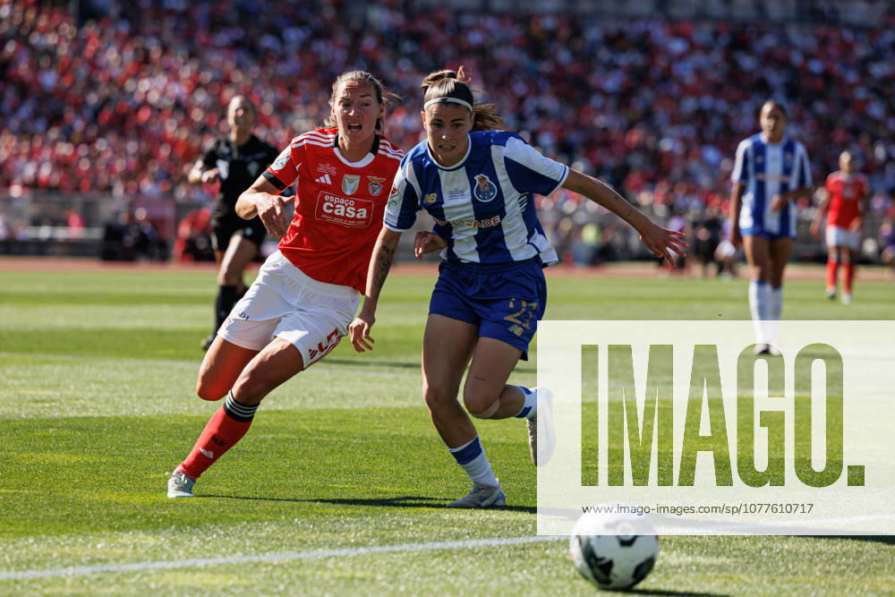 Lara Perruca and Marit Lund seen during womens final taca Portugal generali game between teams of SL Benfica and FC Porto at Estadio Nacional Jamor(Luis Loureiro Ball Raw Images PT) Oeiras Estadio nacional Jamor Portugal