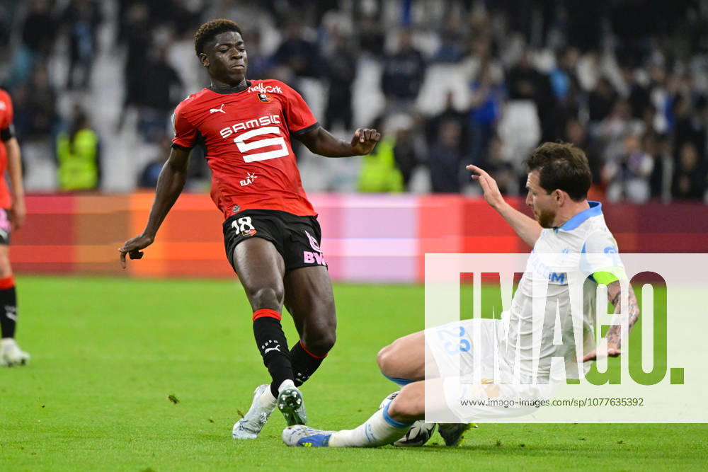 Mahamadou Nagida (SRFC) - Ligue 1 McDonalds match between Olympique de Marseille and Stade Rennais FC on May 17, 2026 at the Orange Velodrome Stadium in Marseille.