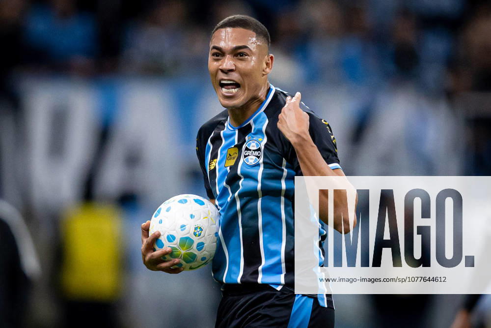 Porto Alegre, Brazil May 10 Carlos Vinicius of Gremio reacts during the Campeonato Brasileiro Serie A match between Gremio and Flamengo at Arena do Gremio on May 10, 2026 in Porto Alegre, Brazil Photo by Richard Ducker Eurasia Sport Images Porto Algre Arena do Gremio Rio Grande do Sul Brazil