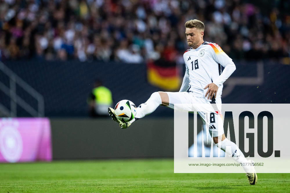 Maximilian Mittelstaedt (Mittelstädt, Mittelstadt, Germany, 18) controls the ball during the International Friendly, Länderspiel, Nationalmannschaft between Germany vs. Ukraine at Max-Morlock-Stadion on June 03, 2024 in Nuremberg, Germany. Bavaria Germany