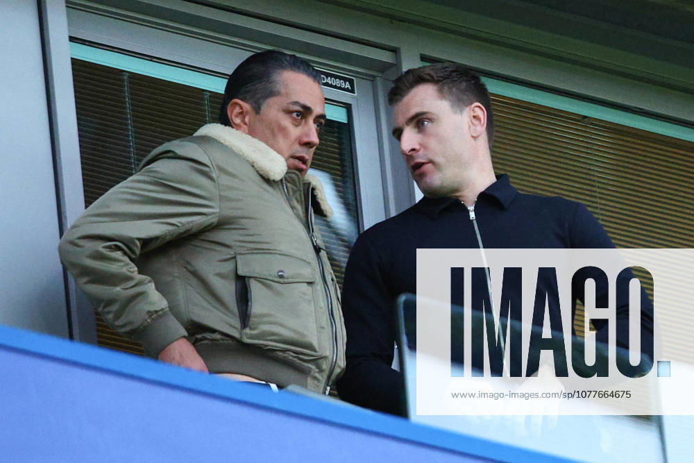 Premier League: Chelsea v Tottenham Hotspur LONDON, UK - 19th May 2026: Chelsea co-owner Behdad Eghbali looks on with Chelsea Director of Global Recruitment Sam Jewell ahead the Premier League match between Chelsea FC and Tottenham Hotspur FC at Stamford Bridge London Stamford Bridge England United Kingdom