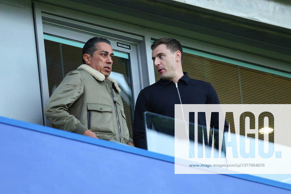 Premier League: Chelsea v Tottenham Hotspur LONDON, UK - 19th May 2026: Chelsea co-owner Behdad Eghbali looks on with Chelsea Director of Global Recruitment Sam Jewell ahead the Premier League match between Chelsea FC and Tottenham Hotspur FC at Stamford Bridge London Stamford Bridge England United Kingdom