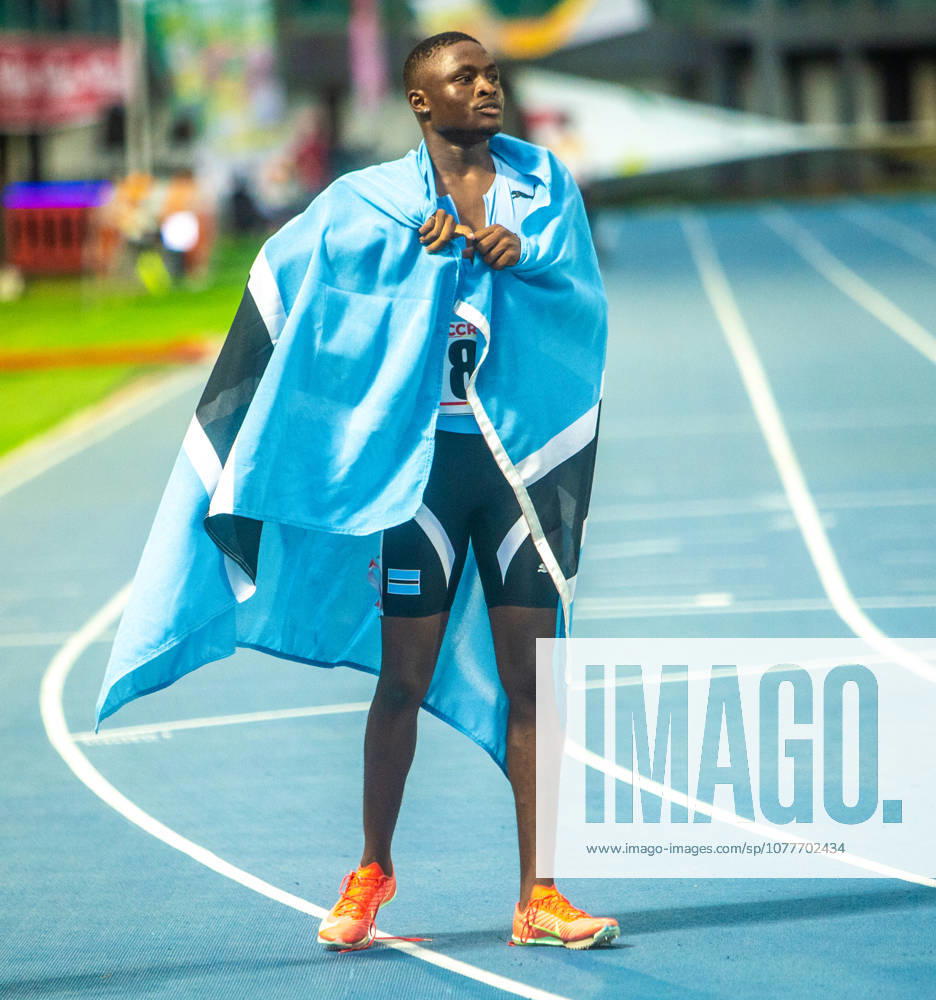 Phaezel Selepe (Botswana) in action after the Men s 200m event, at the African Senior Athletics Championships in Accra, Ghana. Photo by Adeniyi Muyiwa