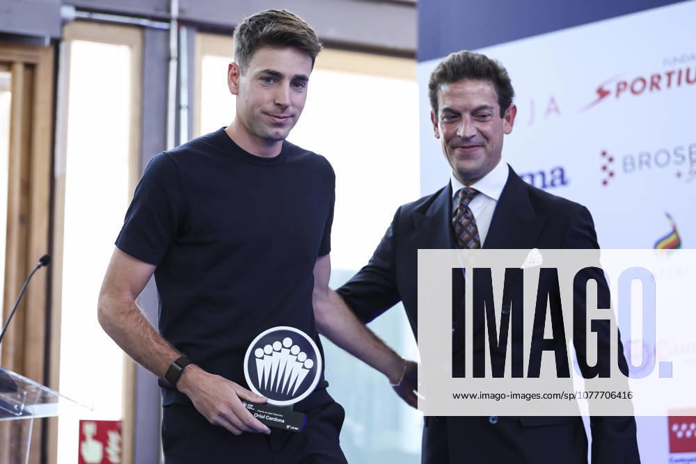 Oriol Carmona, Olympic skier, receives the Sports Achievement Award during the 2026 ISC Awards Ceremony, which took place.during the ISDE Sports Convention at the Official College of Architects of Madrid on May 21, 2026, in Madrid, Spain. Madrid Spain - ZUMAa181 20260521_zaa_a181_034