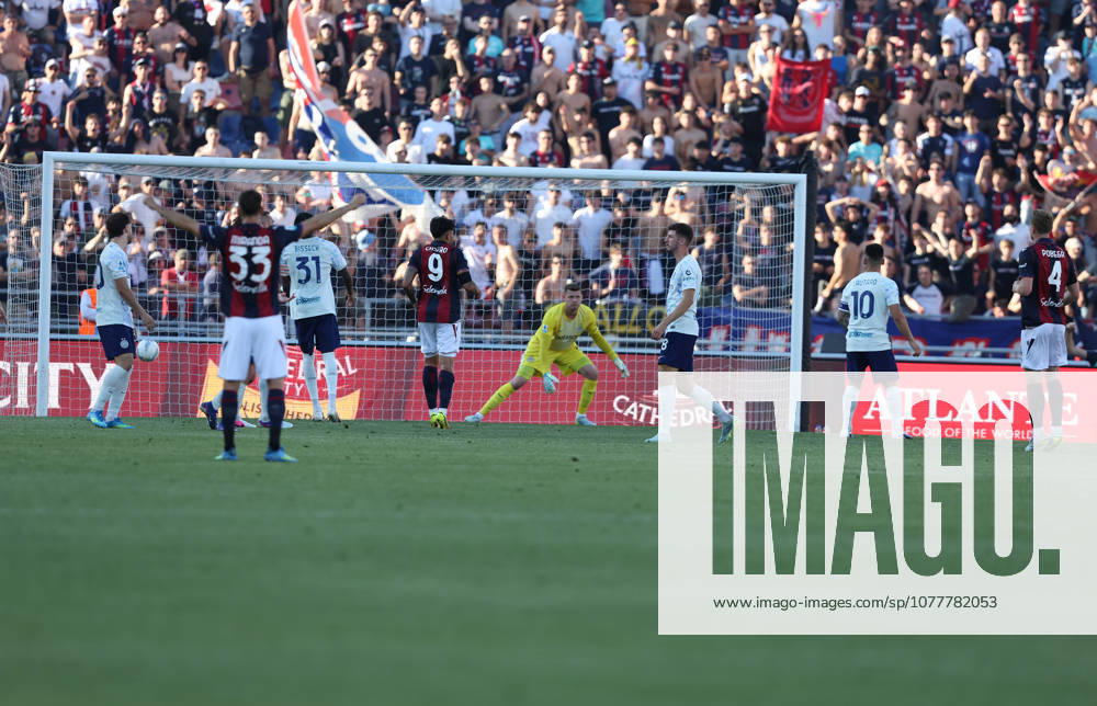 Bolognas Tommaso Pobega goal during the Serie A soccer match between Bologna and Inter at the Renato DallAra Stadium in Bologna, Italy - Saturday, May 23 , 2026. - Soccer .
