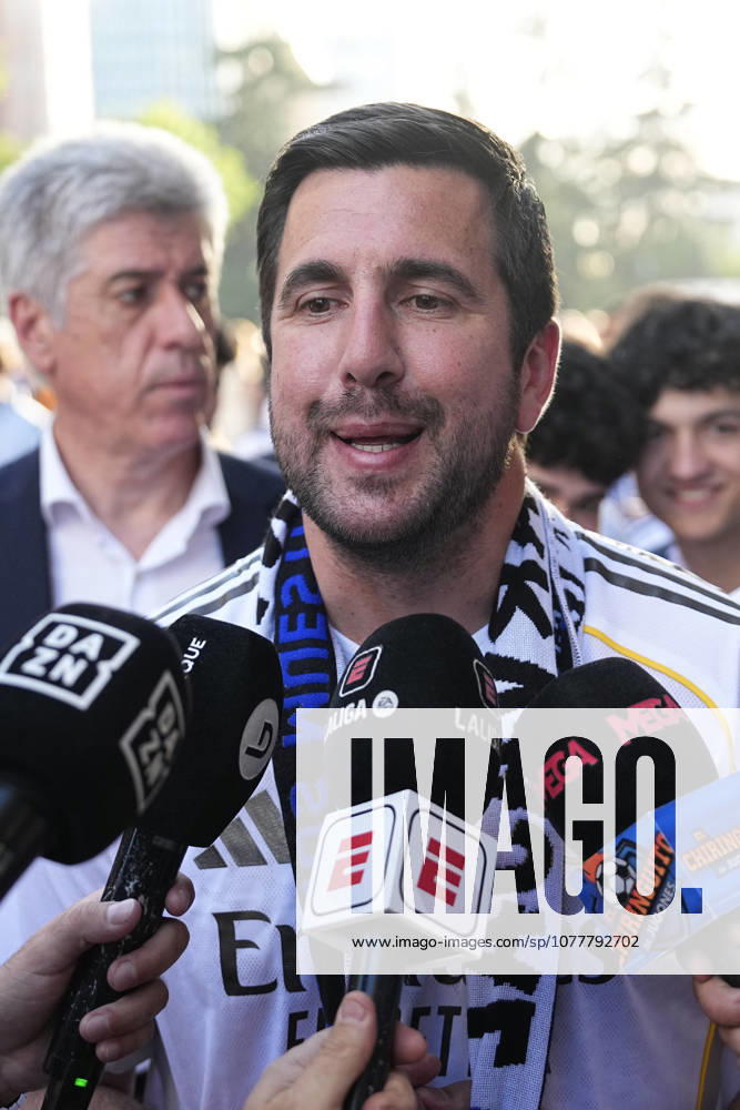 Enrique Riquelme attends the Media outside the stadium ahead the Spanish League, LaLiga EA Sports, football match played between Real Madrid and Athletic Club at Bernabeu stadium on May 23, 2026, in Madrid, Spain. Madrid Spain - ZUMAa181 20260523_zaa_a181_032