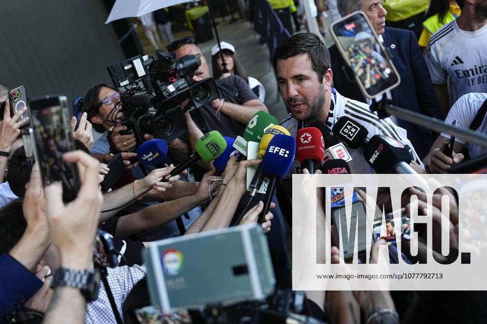 Enrique Riquelme attends the Media outside the stadium ahead the Spanish League, LaLiga EA Sports, football match played between Real Madrid and Athletic Club at Bernabeu stadium on May 23, 2026, in Madrid, Spain. Madrid Spain - ZUMAa181 20260523_zaa_a181_033