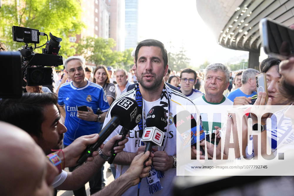 Enrique Riquelme attends the Media outside the stadium ahead the Spanish League, LaLiga EA Sports, football match played between Real Madrid and Athletic Club at Bernabeu stadium on May 23, 2026, in Madrid, Spain. Madrid Spain - ZUMAa181 20260523_zaa_a181_035