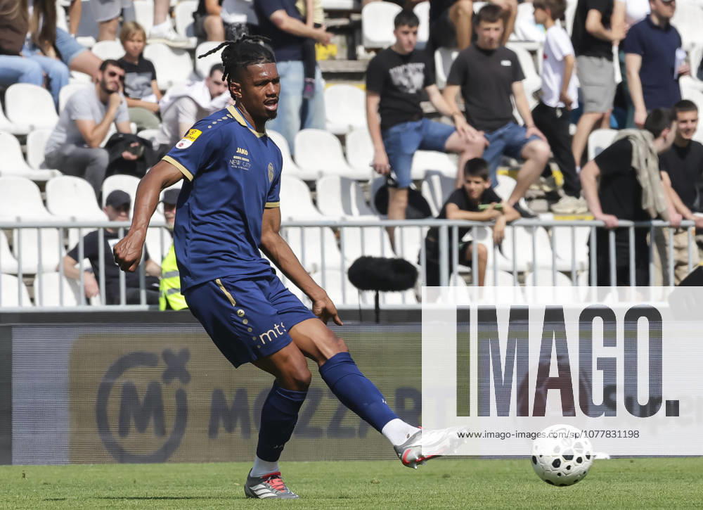 Partizan v Radnik - Mozzart Super League Season 2025 2026 Sandro Dennis Tremoulet of Radnik during the Mozzart Super Liga 2025 2026 Play Off match between Partizan and Radnik Surdulica at stadium FK Partizan on May 23, 2026 in Belgrade, Serbia. Belgrade Serbia