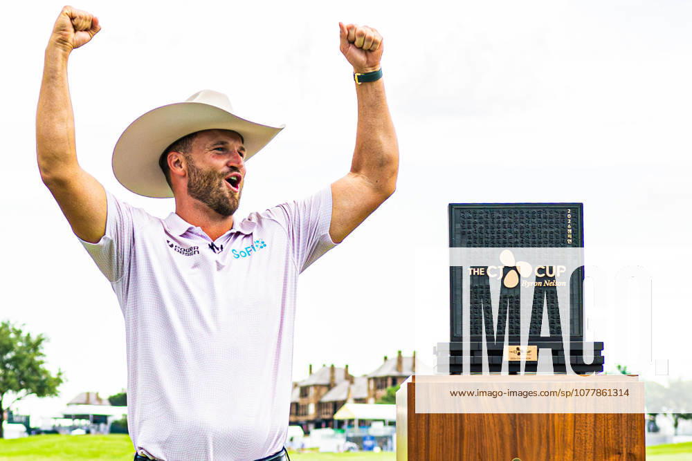 Wyndham Clark celebrating in the final round at the CJ Cup Byron Nelson in McKinney. PGA, Golf Herren 2026: THE CJ CUP BYRON NELSON - ZUMAg270 20260524_zsp_g270_019