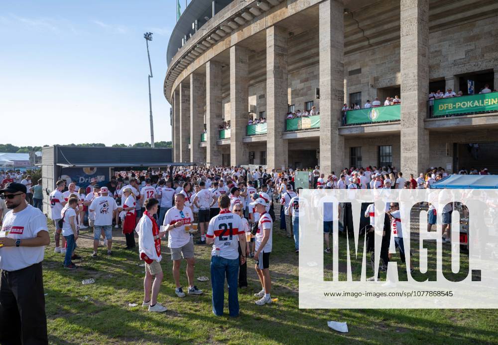 Soccer, Men, Season 2025 2026, 83 DFB Cup Final, FC Bayern Munich VfB Stuttgart 3 0 , Fans of VfB at the Olympiastadion, 23 05 2026,