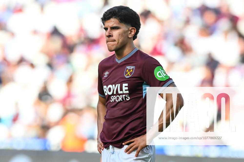 West Ham United v Leeds United - Premier League Mateus Fernandes of West Ham United looks on during the Premier League match between West Ham United and Leeds United at the London Stadium, Stratford, on May 24, 2026. Stratford Greater London United Kingdom