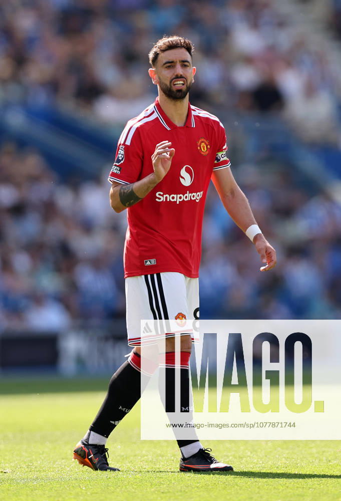Brighton and Hove, England, 24th May 2026. Bruno Fernandes of Manchester United, ManU during the Brighton and Hove Albion vs Manchester United Premier League match at the AMEX Stadium, Brighton and Hove. Picture credit should read: David Klein Sportimage . SPI_022_DK_Brighton_Man_Utd SPI-4826-0022