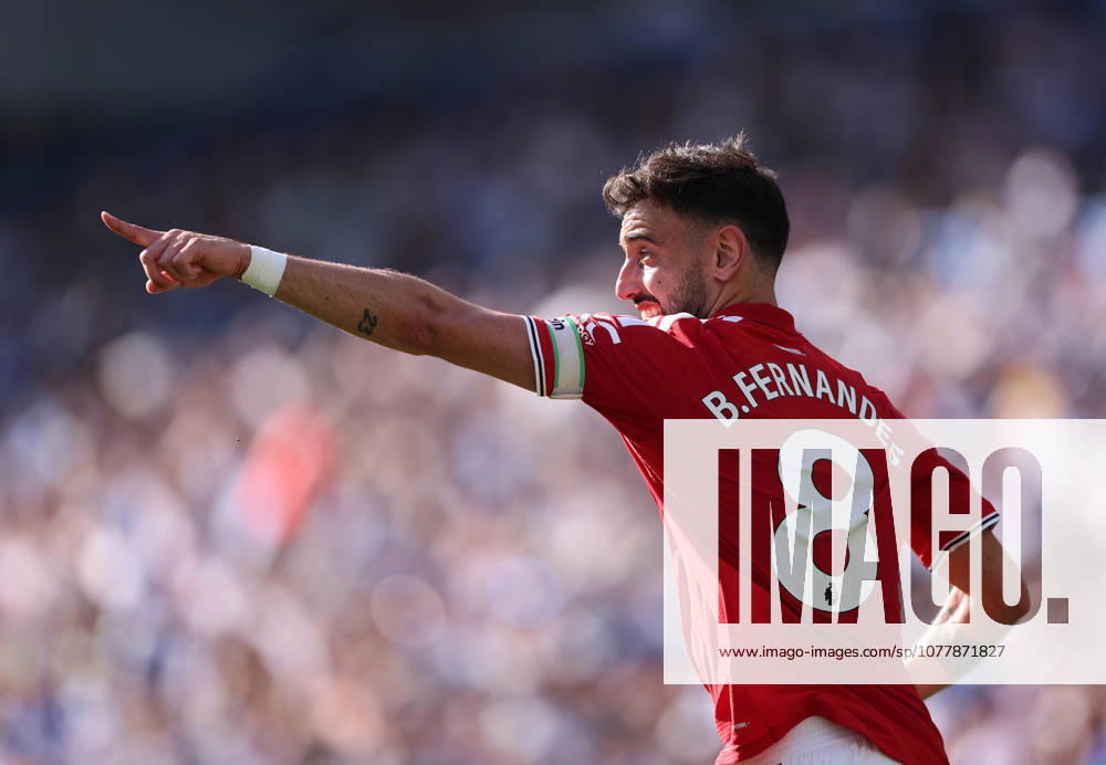 Brighton and Hove, England, 24th May 2026. Bruno Fernandes of Manchester United, ManU during the Brighton and Hove Albion vs Manchester United Premier League match at the AMEX Stadium, Brighton and Hove. Picture credit should read: David Klein Sportimage . SPI_085_DK_Brighton_Man_Utd SPI-4826-0085
